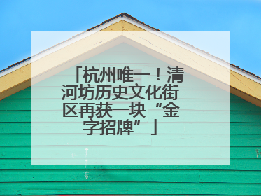 杭州唯一！清河坊历史文化街区再获一块“金字招牌”