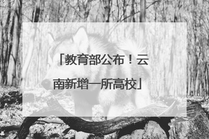 教育部公布！云南新增一所高校
