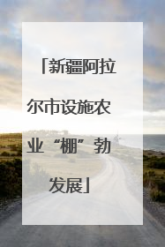 新疆阿拉尔市设施农业“棚”勃发展