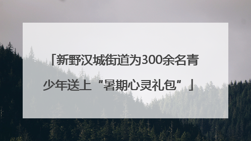 新野汉城街道为300余名青少年送上“暑期心灵礼包”