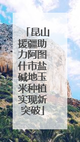 昆山援疆助力阿图什市盐碱地玉米种植实现新突破