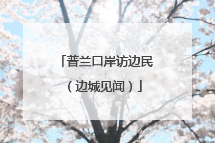 普兰口岸访边民（边城见闻）