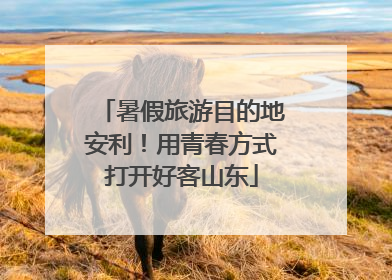 暑假旅游目的地安利！用青春方式打开好客山东