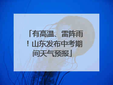 有高温、雷阵雨！山东发布中考期间天气预报