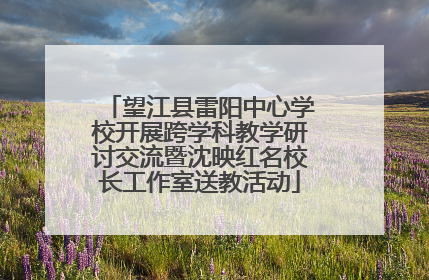 望江县雷阳中心学校开展跨学科教学研讨交流暨沈映红名校长工作室送教活动