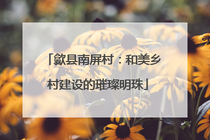 歙县南屏村：和美乡村建设的璀璨明珠
