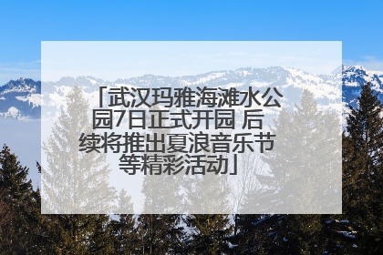 武汉玛雅海滩水公园7日正式开园 后续将推出夏浪音乐节等精彩活动