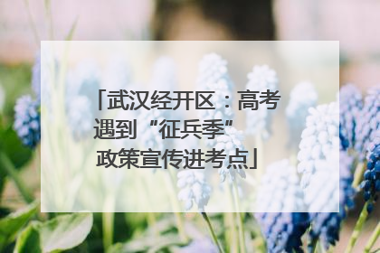 武汉经开区：高考遇到“征兵季”  政策宣传进考点