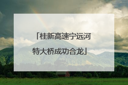 桂新高速宁远河特大桥成功合龙