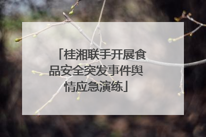 桂湘联手开展食品安全突发事件舆情应急演练
