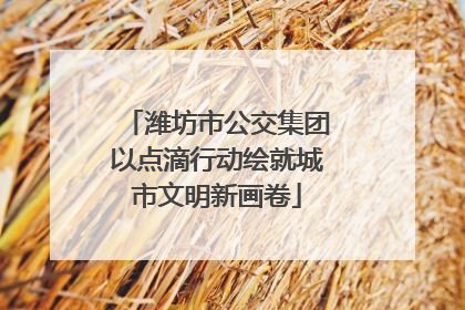 潍坊市公交集团以点滴行动绘就城市文明新画卷