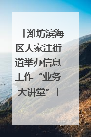 潍坊滨海区大家洼街道举办信息工作“业务大讲堂”