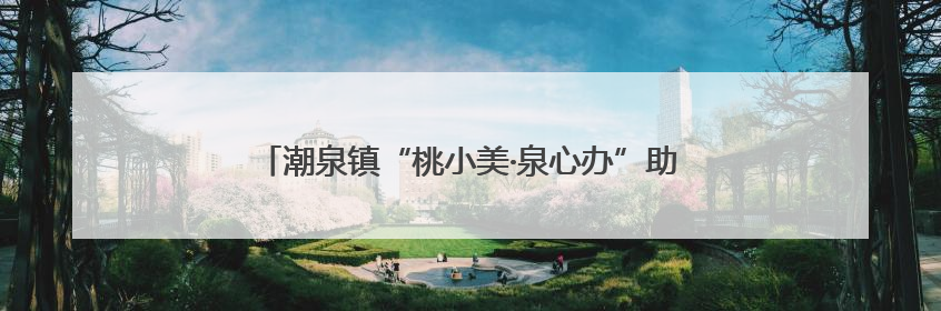 潮泉镇“桃小美·泉心办”助力梦幻桃花源项目扬帆起航