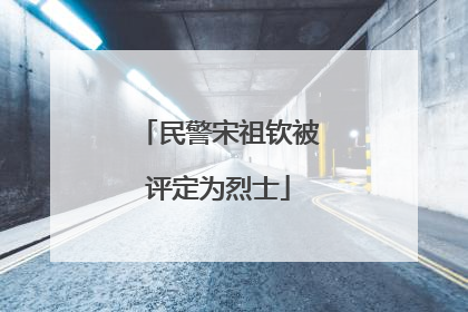 民警宋祖钦被评定为烈士