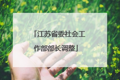 江苏省委社会工作部部长调整