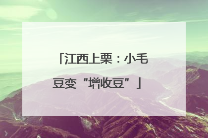 江西上栗：小毛豆变“增收豆”