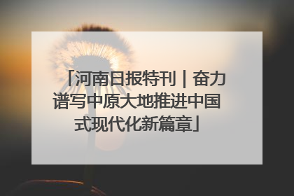 河南日报特刊｜奋力谱写中原大地推进中国式现代化新篇章
