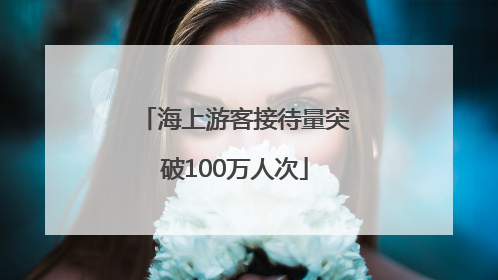 海上游客接待量突破100万人次