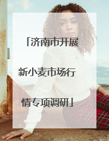 济南市开展新小麦市场行情专项调研