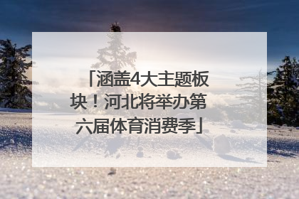 涵盖4大主题板块！河北将举办第六届体育消费季