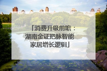 消费升级前瞻：湖南金证把脉智能家居增长逻辑