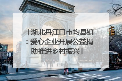 湖北丹江口市均县镇：爱心企业开展公益捐助推进乡村振兴