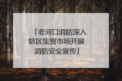 老河口消防深入辖区集贸市场开展消防安全宣传