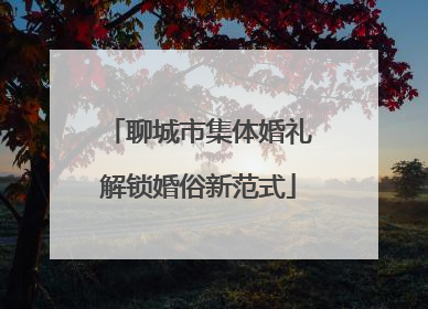 聊城市集体婚礼解锁婚俗新范式