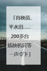 育秧苗、平水田……200多台插秧机只等一声令下