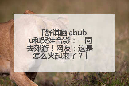 舒淇晒labubu和哭娃合影：一同去郊游！网友：这是怎么火起来了？