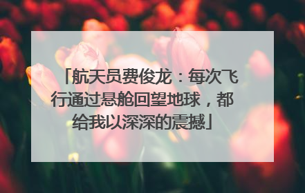 航天员费俊龙：每次飞行通过悬舱回望地球，都给我以深深的震撼