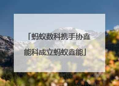 蚂蚁数科携手协鑫能科成立蚂蚁鑫能