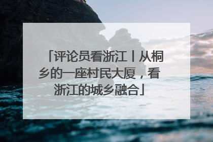 评论员看浙江丨从桐乡的一座村民大厦，看浙江的城乡融合