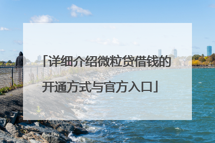 详细介绍微粒贷借钱的开通方式与官方入口