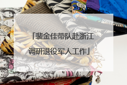 裴金佳带队赴浙江调研退役军人工作