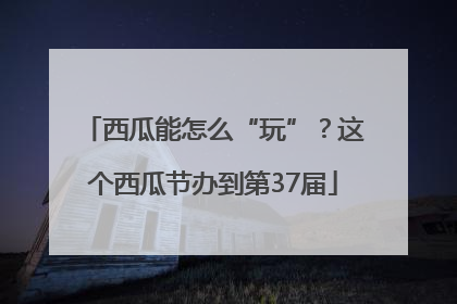 西瓜能怎么“玩”？这个西瓜节办到第37届