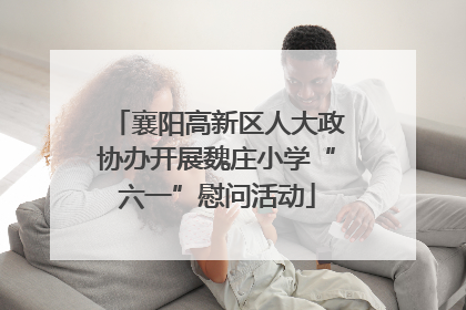 襄阳高新区人大政协办开展魏庄小学“六一”慰问活动
