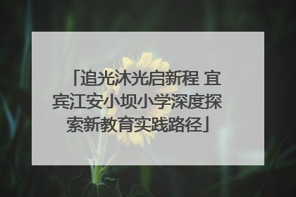 追光沐光启新程 宜宾江安小坝小学深度探索新教育实践路径