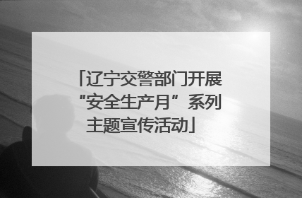 辽宁交警部门开展“安全生产月”系列主题宣传活动