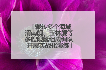 辗转多个海域 渭南舰、玉林舰等多艘舰艇组成编队开展实战化演练