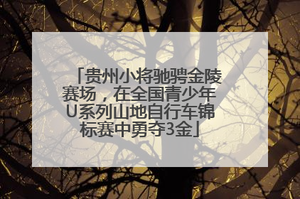 贵州小将驰骋金陵赛场，在全国青少年U系列山地自行车锦标赛中勇夺3金