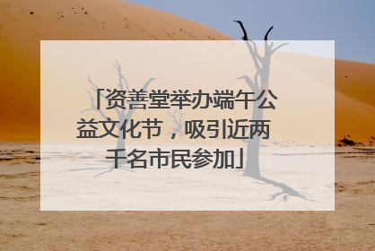 资善堂举办端午公益文化节，吸引近两千名市民参加
