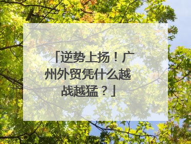 逆势上扬！广州外贸凭什么越战越猛？