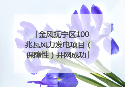 金风抚宁区100兆瓦风力发电项目（保障性）并网成功
