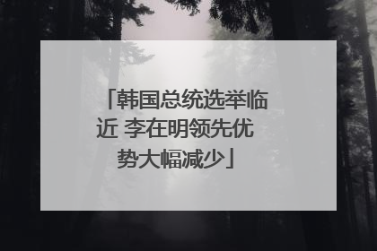 韩国总统选举临近 李在明领先优势大幅减少