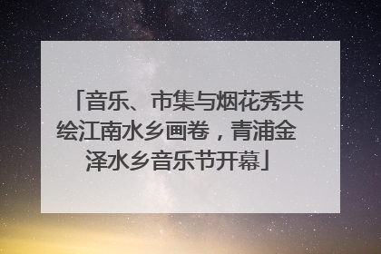 音乐、市集与烟花秀共绘江南水乡画卷，青浦金泽水乡音乐节开幕
