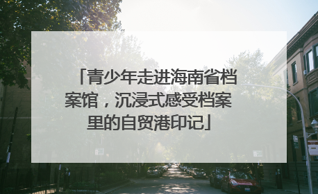 青少年走进海南省档案馆，沉浸式感受档案里的自贸港印记
