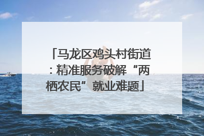 马龙区鸡头村街道：精准服务破解“两栖农民”就业难题