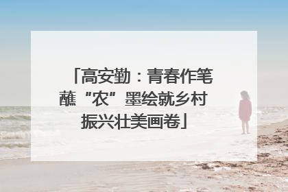 高安勤：青春作笔蘸“农”墨绘就乡村振兴壮美画卷