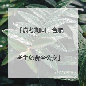 高考期间，合肥考生免费坐公交